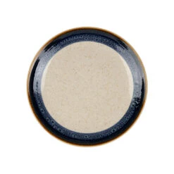 Assiette à Dessert En Faïence Indigo Et Beige D21cm - Victoria