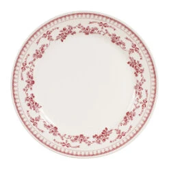 Assiette Plate En Faïence Bordeaux D26cm - Faustine