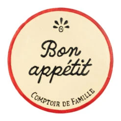 Dessous De Plat En Fonte "Bon Appétit" Ivoire Et Rouge D25cm