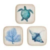 Lot De 3 Plateaux En Fer Bleu Et Doré - Corfou -Fabrique De Styles Boutique lot de 3 plateaux en fer bleu et dore corfou 38905 38905 DEB WEB