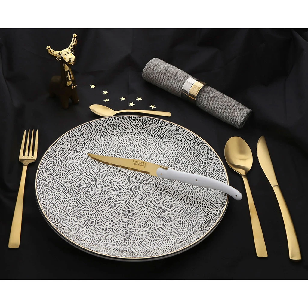 Ménagère 16 Pièces En Acier Dorée 2 Ménagère 16 Pièces En Acier Dorée – Image 2