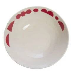 Amadeus Saladier En Grès Rouge Et Blanc D23cm - Ohana