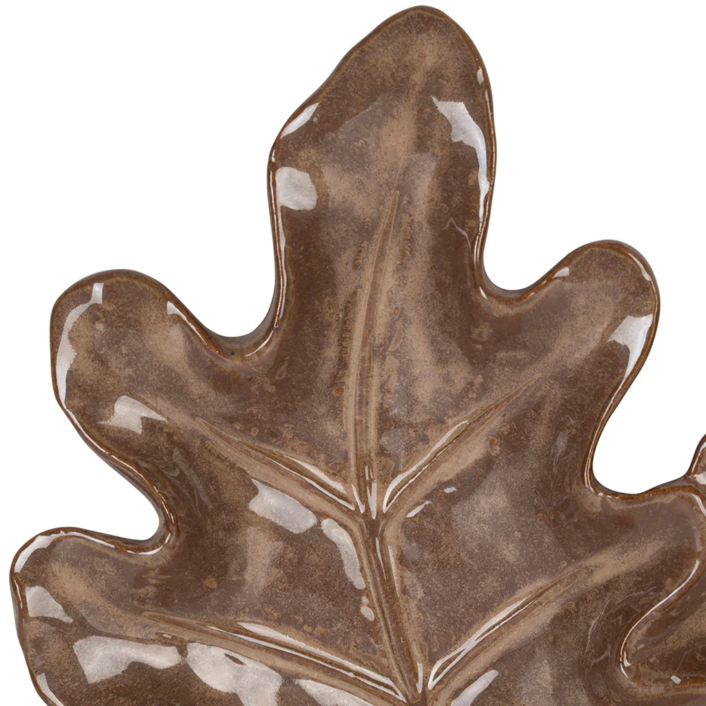 Set De 2 Plats 2 Compartiments En Grès Brun Et Blanc - Foret 2 Set De 2 Plats 2 Compartiments En Grès Brun Et Blanc - Foret – Image 2